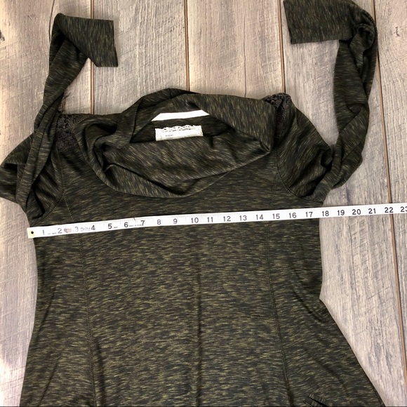 Anthro Saturday Sunday Green Cowl Neck Dress Small - Picture 6 of 12